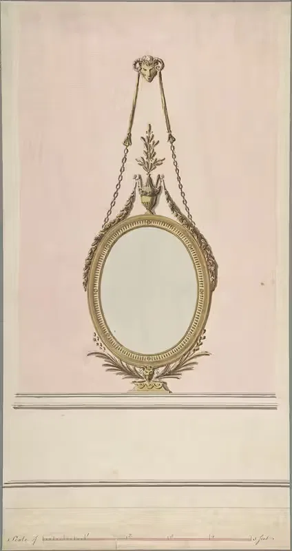 Design for an Oval Mirror by John Yenn — digital art print download