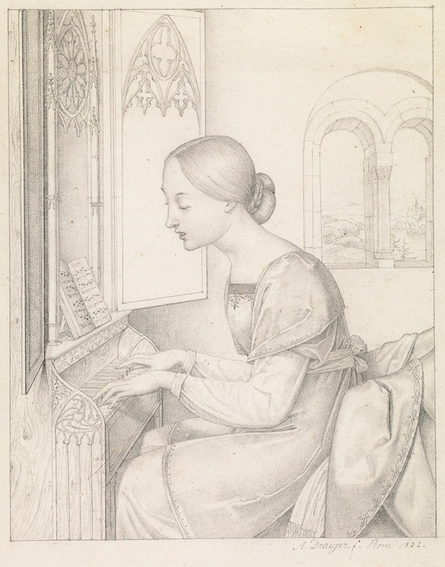 Saint Cecilia by Joseph Anton Draeger, 1822 — digital art print download