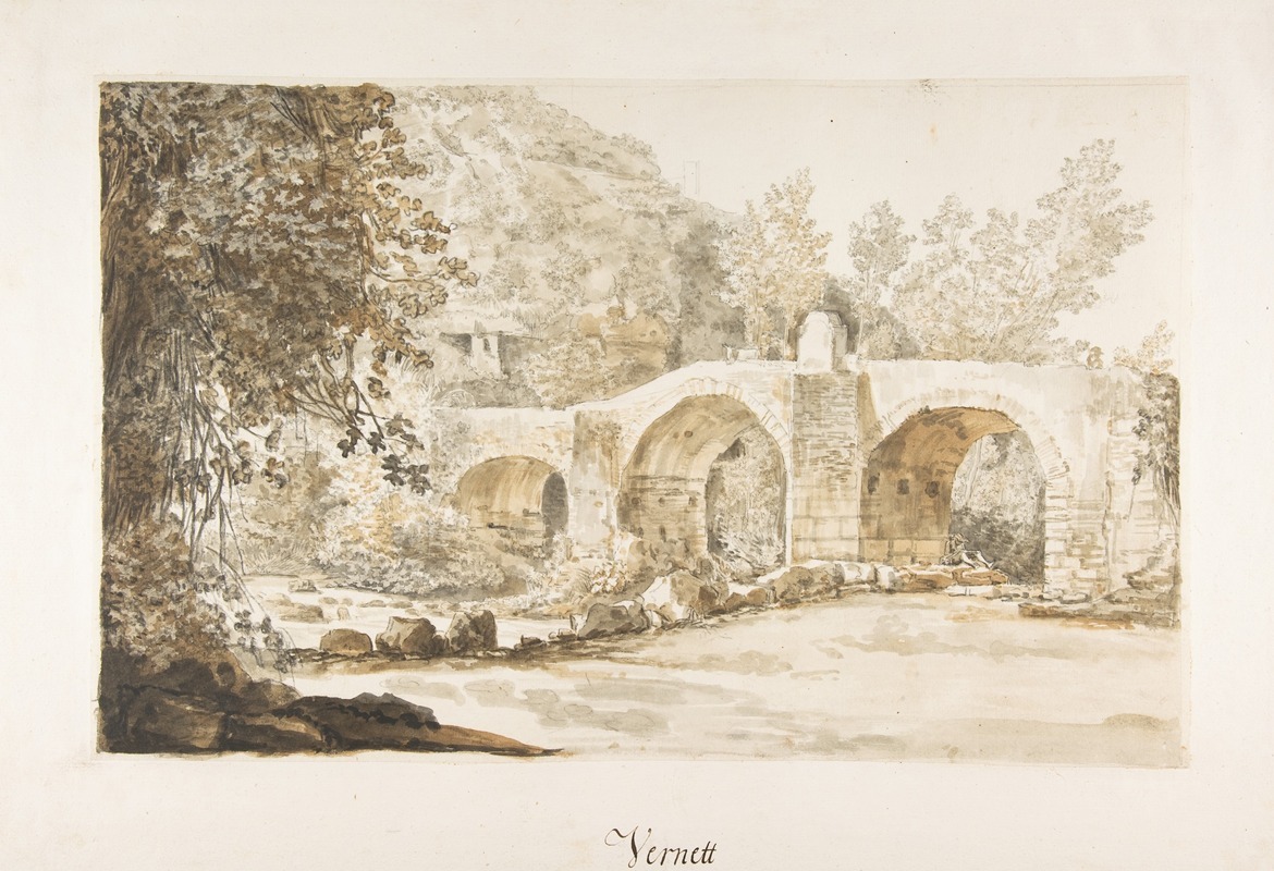 The Ponte Acquoria by Claude-Joseph Vernet — digital art print download