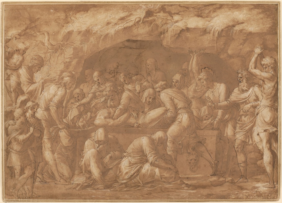 The Entombment by Luca Penni, 1550 — digital art print download
