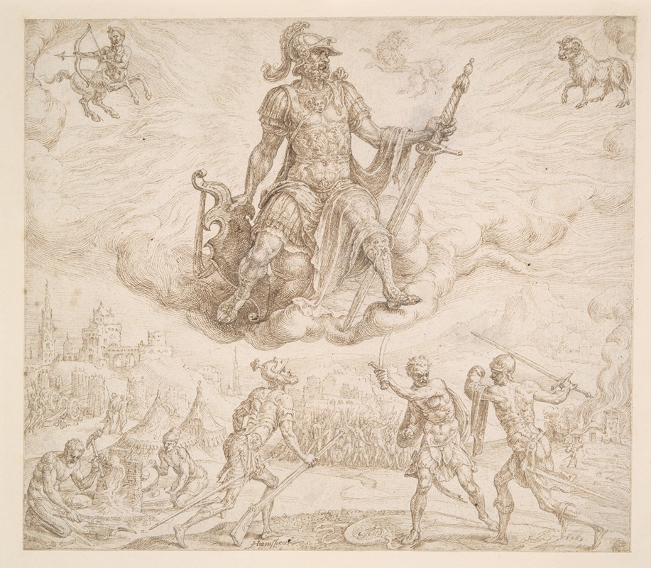 Mars, the Choleric Temperament by Маартен ван Хемскерк, 1565 — digital art print download