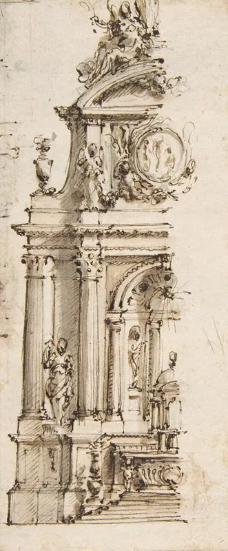 Design for the Left Half of an Altar by Mauro Antonio Tesi — digital art print download