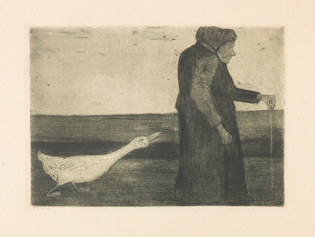 Die Frau mit der Gans by Паула Модерсон-Беккер, 1902 — digital art print download