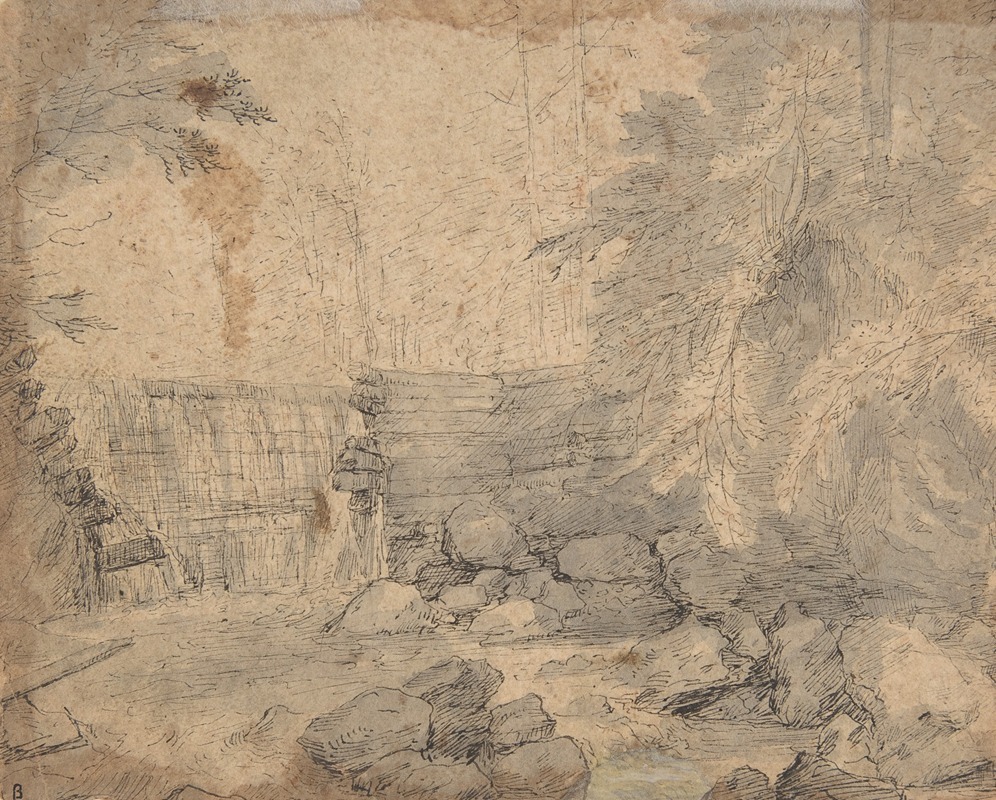 Dam on a Mountain Stream by Paulus Willemsz. van Vianen, 1600–1605 — digital art print download