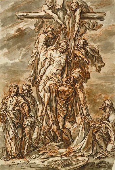 Descent from the Cross by Филипп Петер Рус, 1696 — digital art print download