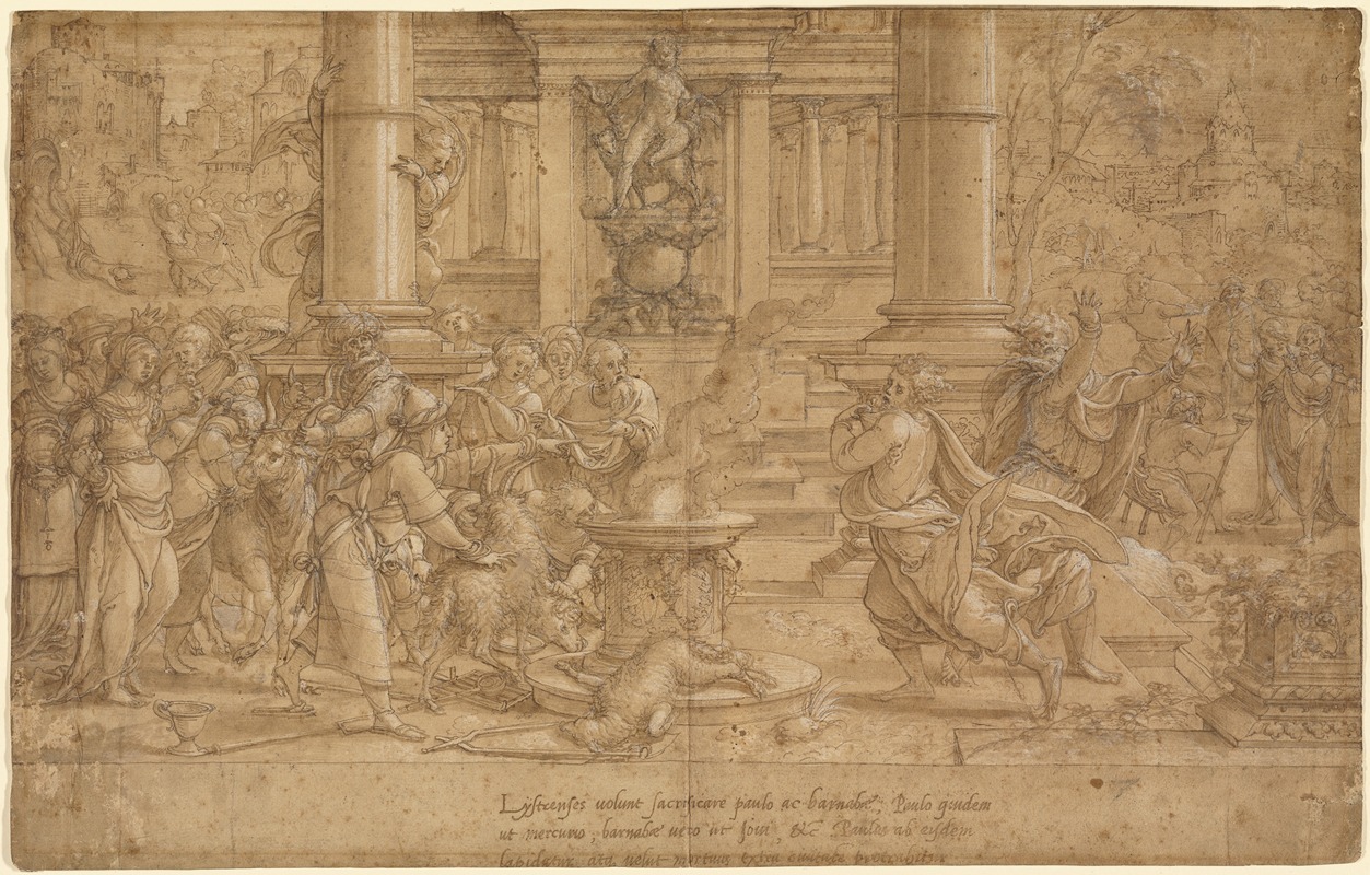 The Sacrifice at Lystra by Pieter Coecke van Aelst, 1529–1530 — digital art print download