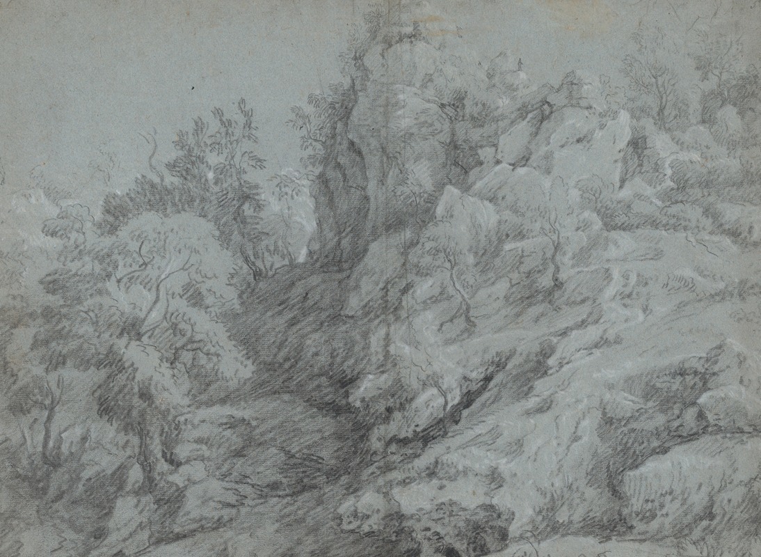 A Wooded and Rocky Landscape — Raphael Lamar West