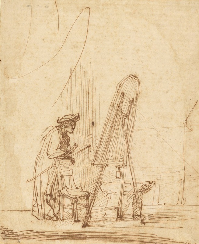 An Artist in His Studio by Рембрандт ван Рейн, 1630 — digital art print download