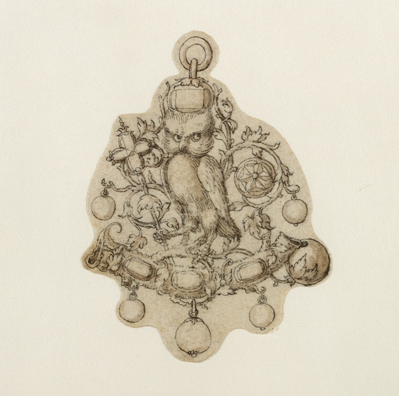 Design for a Pendant Jewel by Theodor de Bry, 1580–1590 — digital art print download