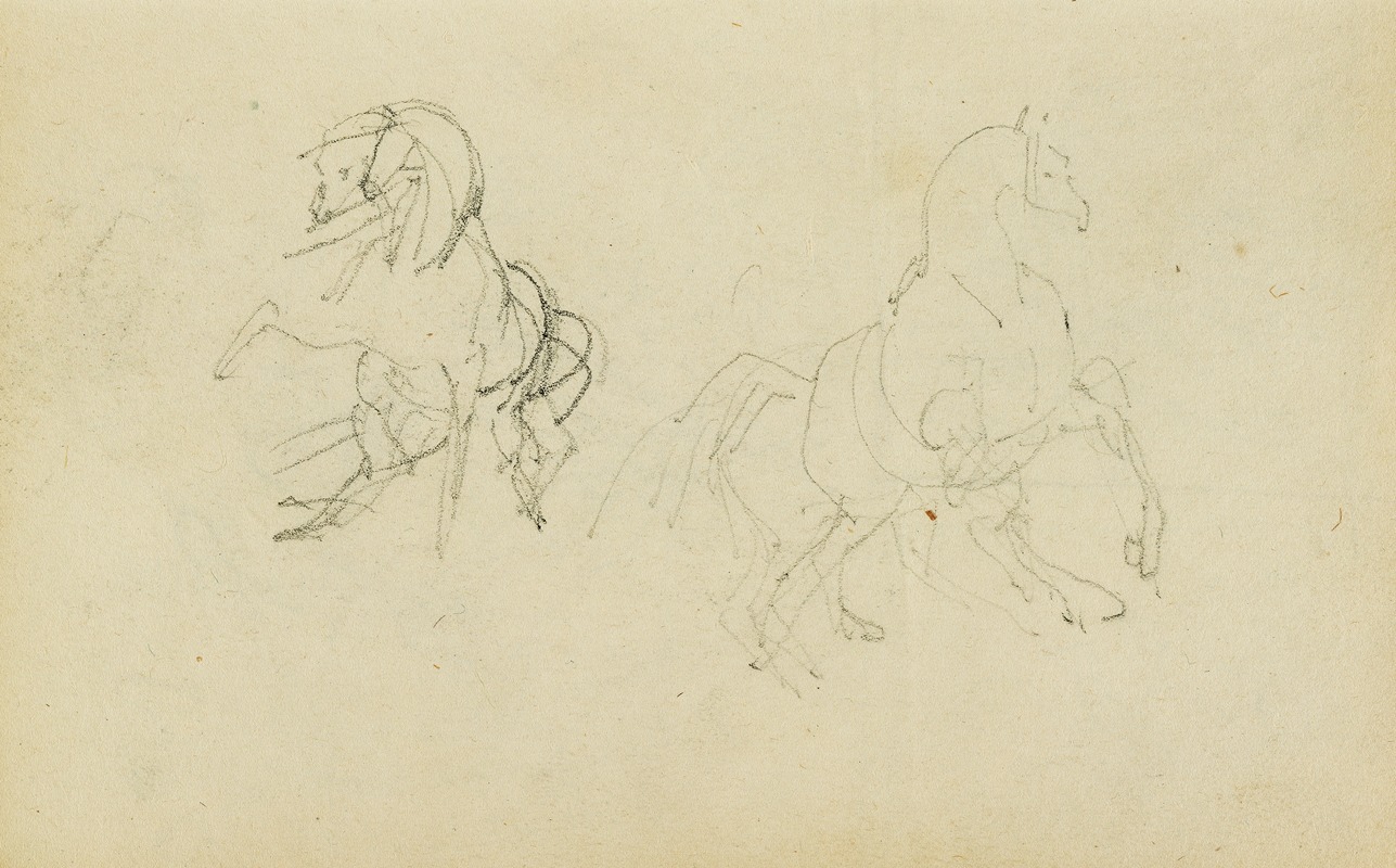 Two studies of a rearing horse — Théodore Géricault