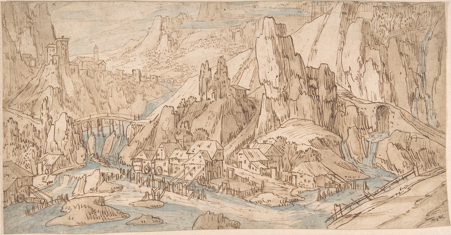 Mountainous Landscape by Тобиас Верхаект, 1576–1631 — digital art print download