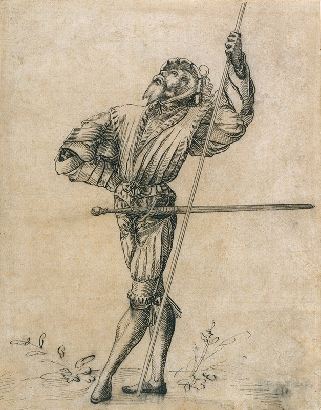 Standing Landsknecht by Аноним, 1520–1530 — digital art print download