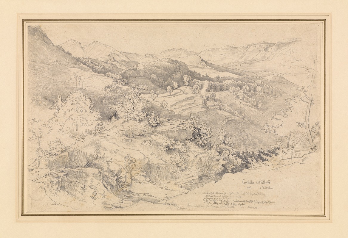View from Civitella, near Olevano — Victor Paul Mohn