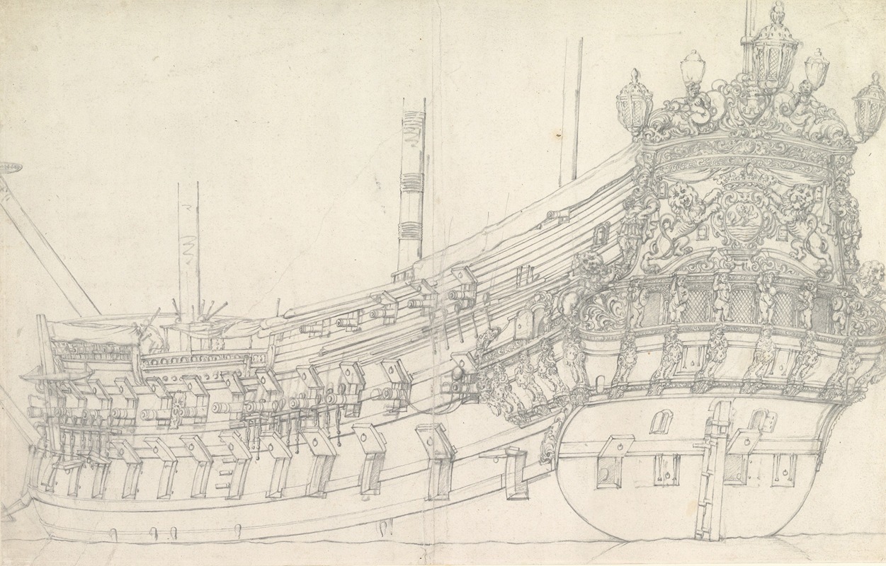 Dutch Ship; The Tholen by Виллем ван де Вельде Старший — digital art print download