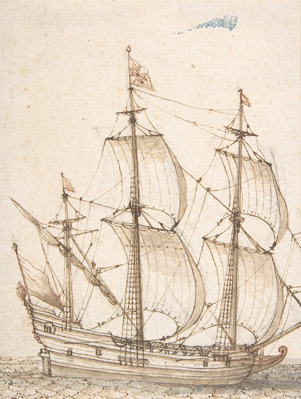 Old Ship Model by Виллем ван де Вельде Старший — digital art print download