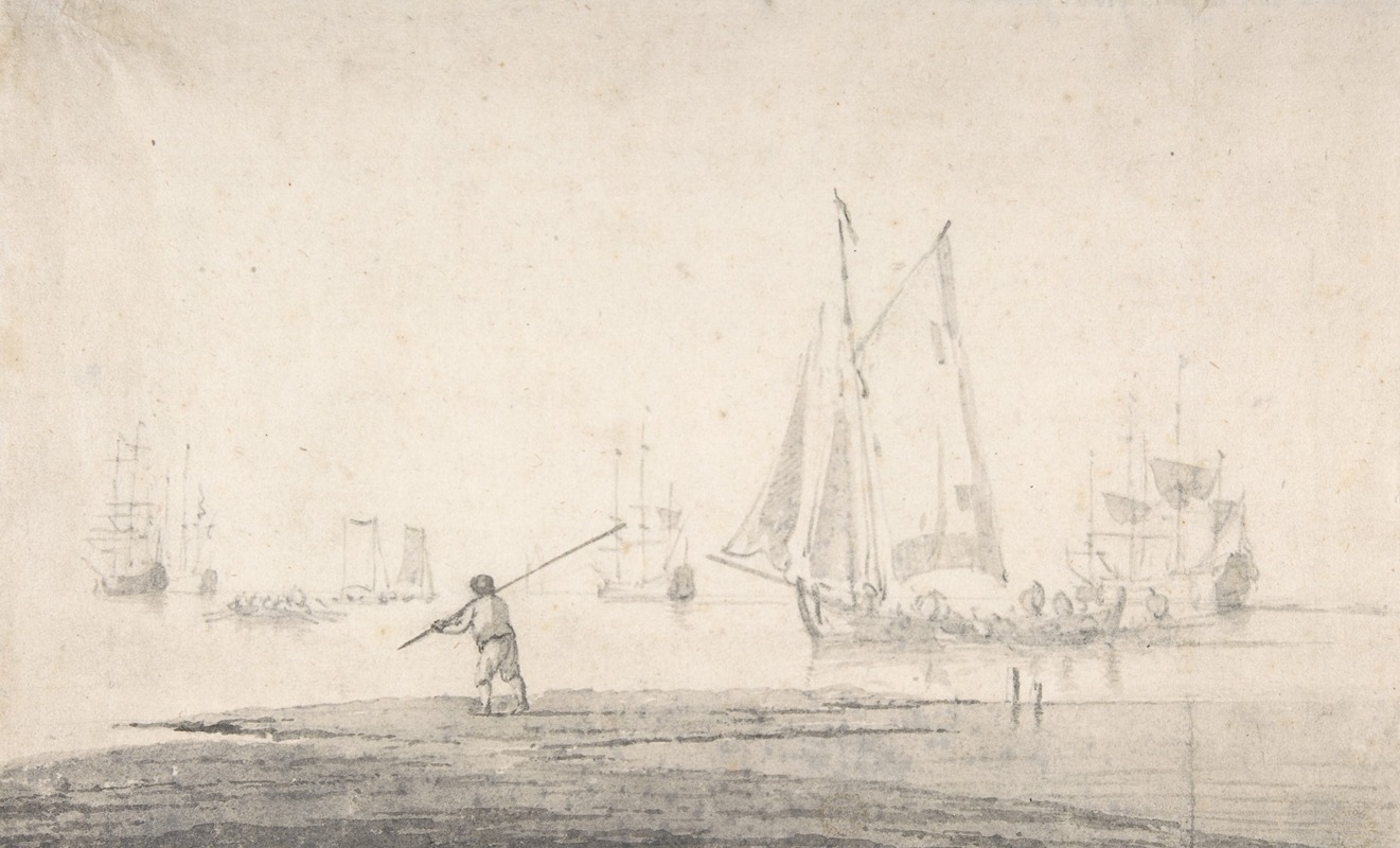 Boats Becalmed by Виллем ван де Вельде младший — digital art print download