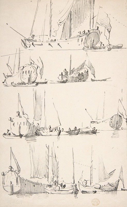Studies of Ships and Boats — Willem van de Velde the Younger