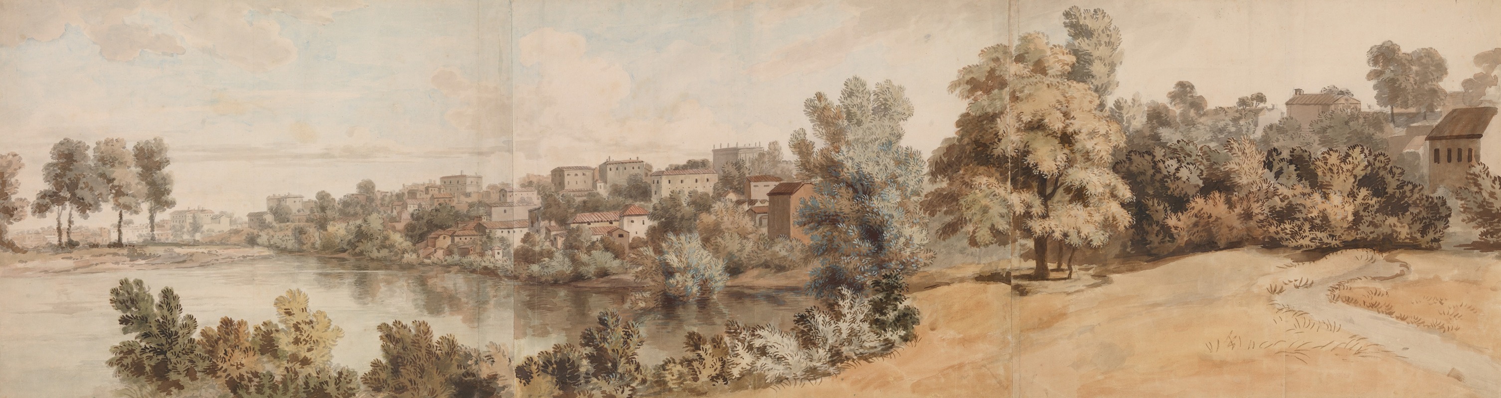 Italianate River Landscape by Уильям Тавернер — digital art print download