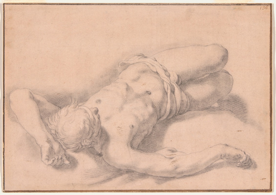 Study of a Nude Man by Абрахам Блоэмаерт — digital art print download