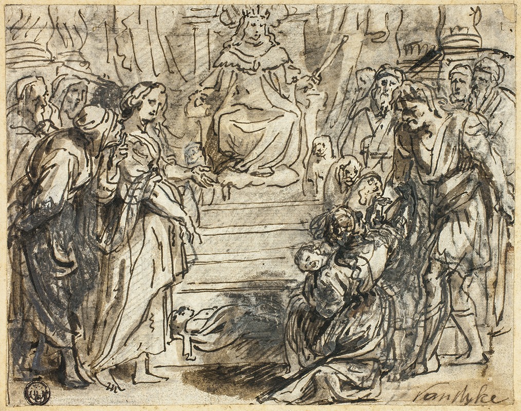 Judgement of Solomon by Абрахам ван Дипенбек — digital art print download