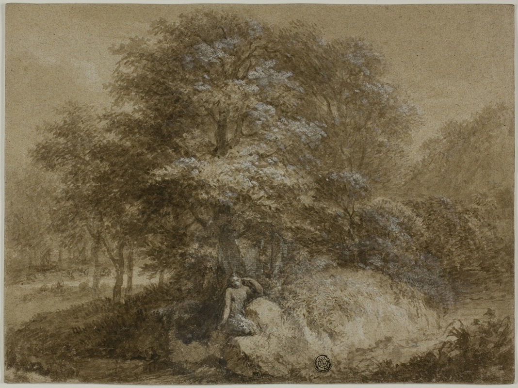 Shady Grove with Nymph Seated Under Tree by Adam Friedrich Oeser — digital art print download