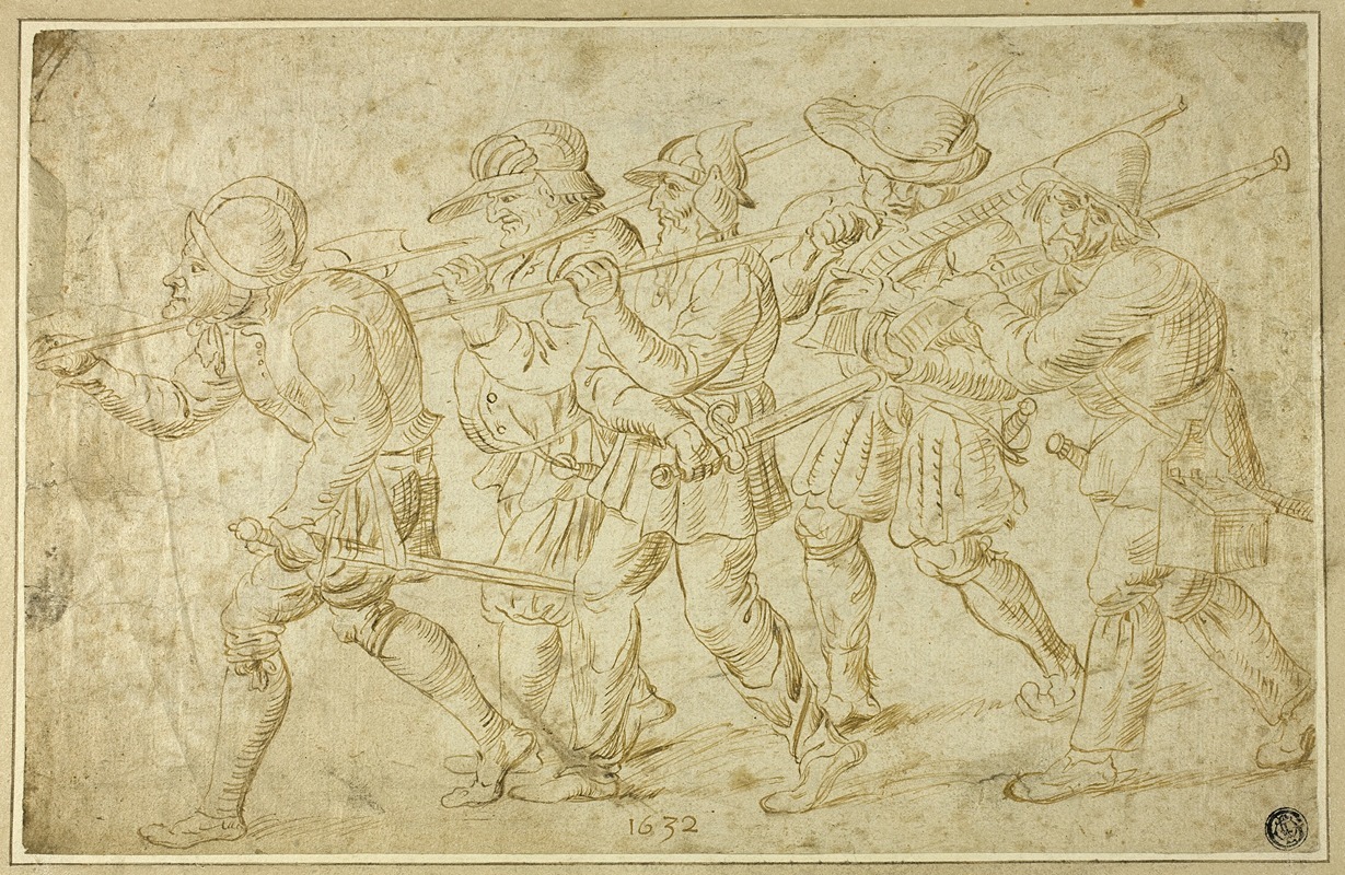 Foot Soldiers by Адриан Брауэр, 1632 — digital art print download