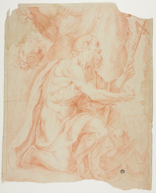 Saint Jerome by After Agostino Carracci — digital art print download