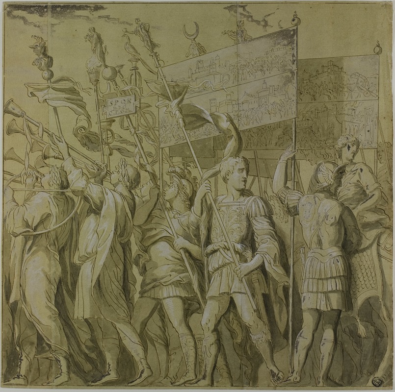 Triumphs of Julius Caesar; Canvas No. I — After Andrea Mantegna