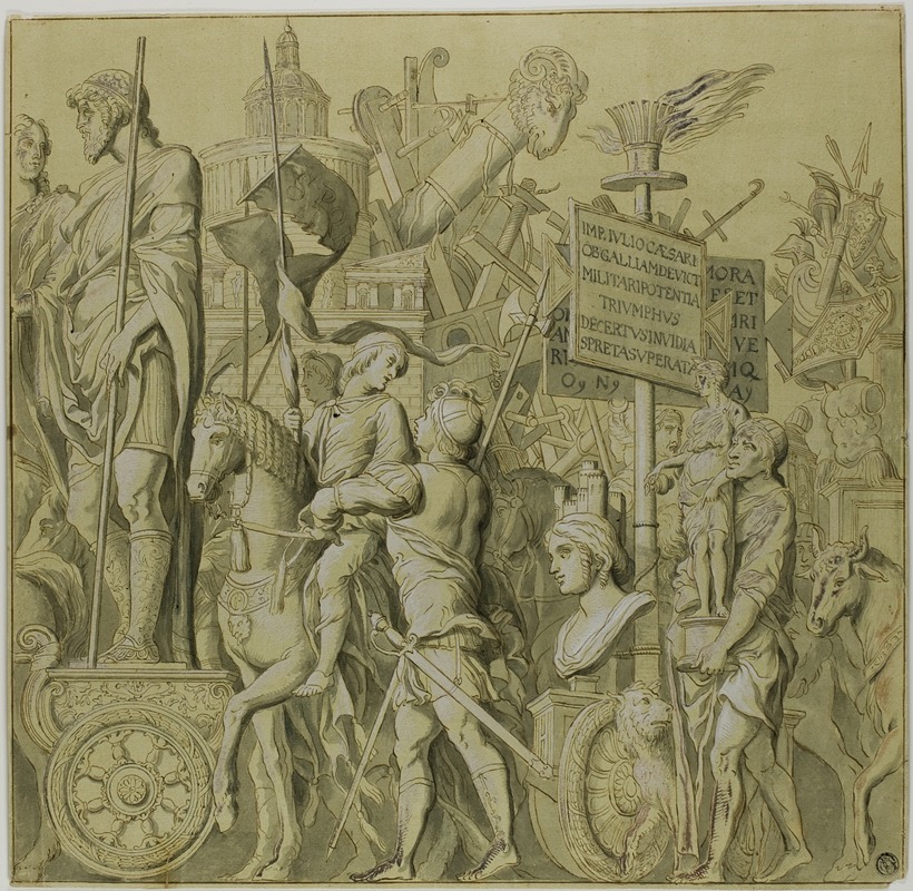 Triumphs of Julius Caesar; Canvas No. II — After Andrea Mantegna