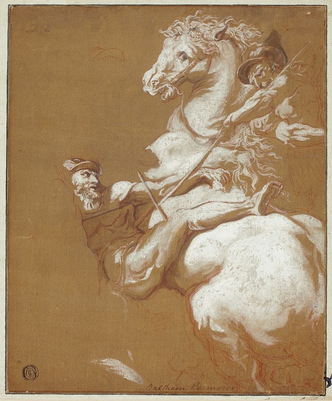 Combat Between Horseman and Footsoldier — After Balthasar Permoser