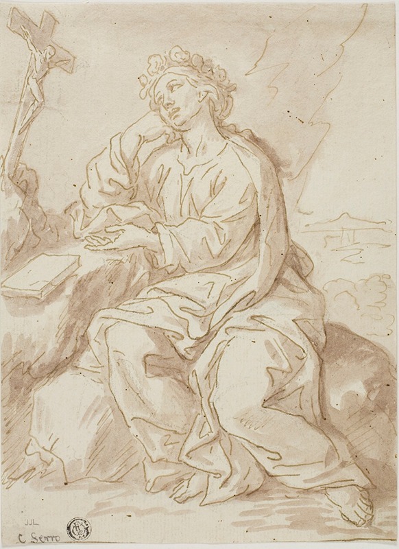 Saint Dorothy Praying in Desert — After Ciro Ferri