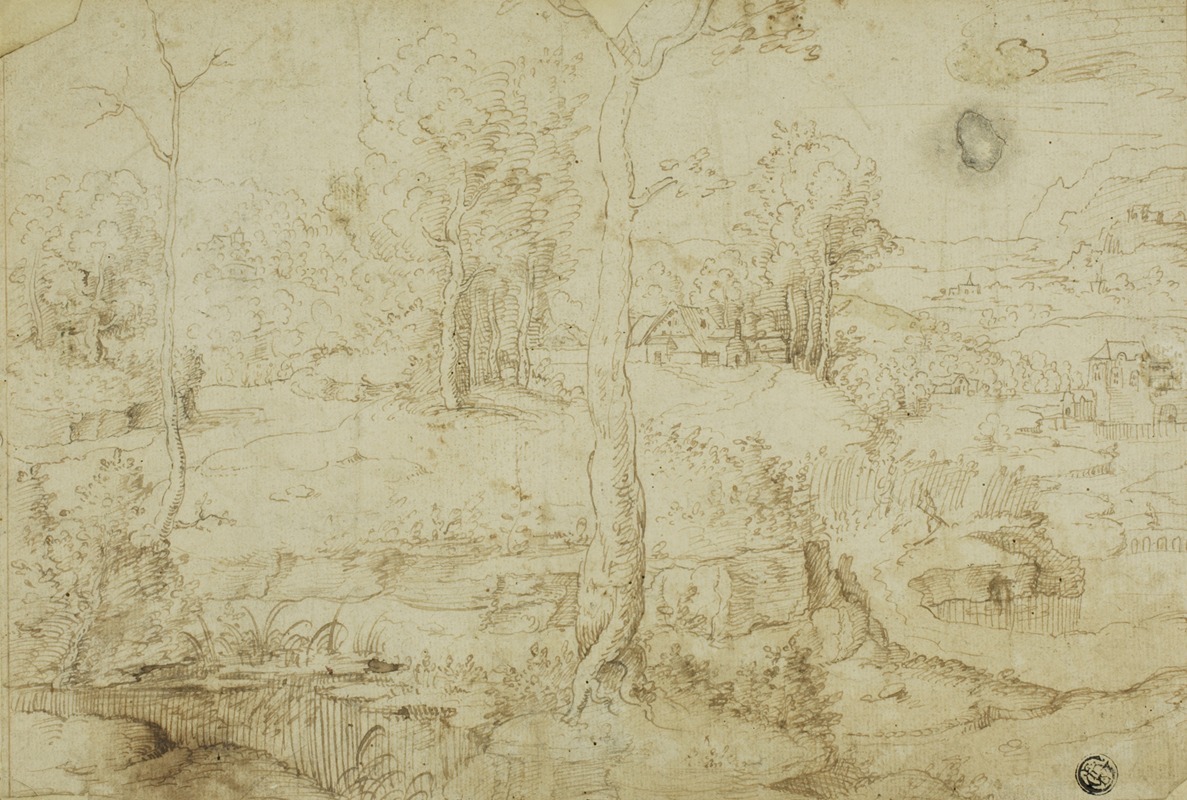 Landscape with Tree in Center by After Cornelius Massys — digital art print download