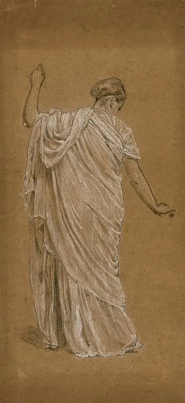 Study for 'A Garden' by Albert Joseph Moore, c. 1869 — digital art print download