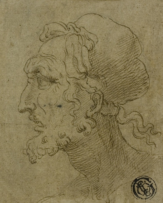 Male Head in Profile by Бальдассаре Перуцци — digital art print download