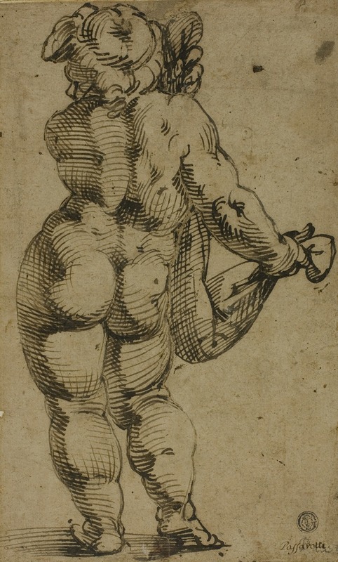 Standing Putto Seen From the Back by Bartolomeo Passarotti — digital art print download