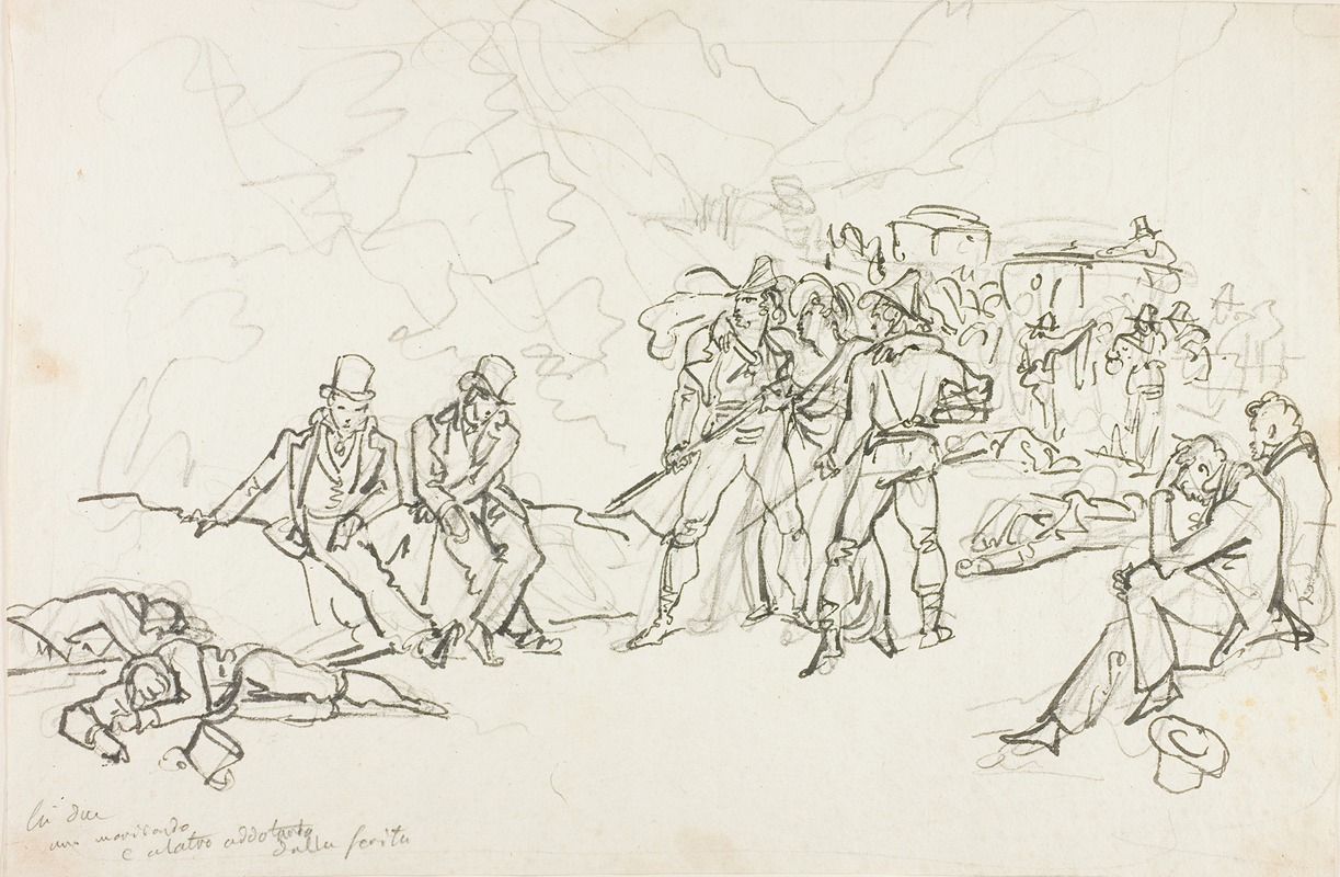 The Stagecoach Holdup by Бартоломео Пинелли — digital art print download