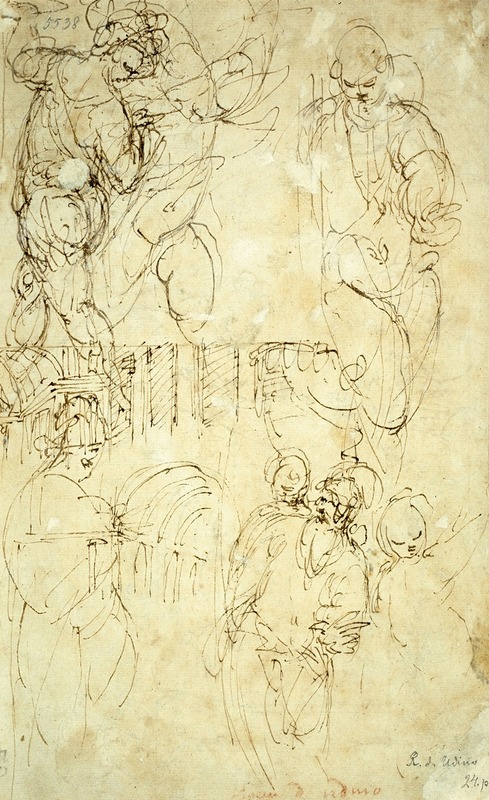 Sketches of Figures — Battista Franco