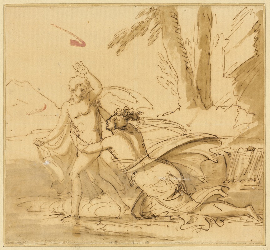 Joseph and Patiphar’s Wife by Бенджамин Уэст — digital art print download