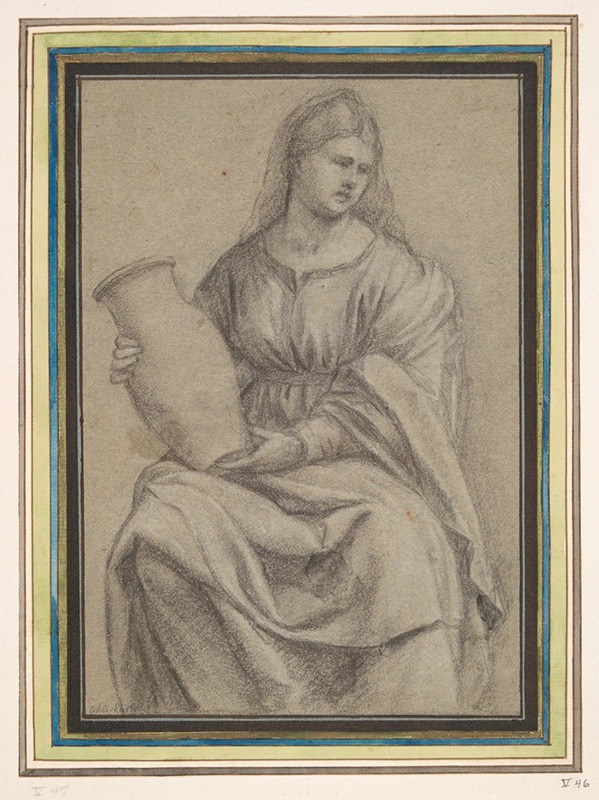 Woman holding a Vase — Бернардино Личинио