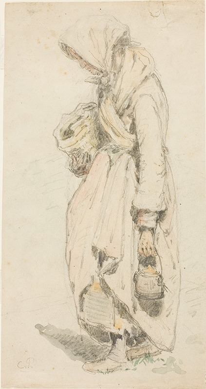 Peasant Woman by Камиль Писсарро — digital art print download