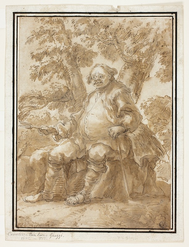 Man Seated in Front of Trees — Carlo Marchionni