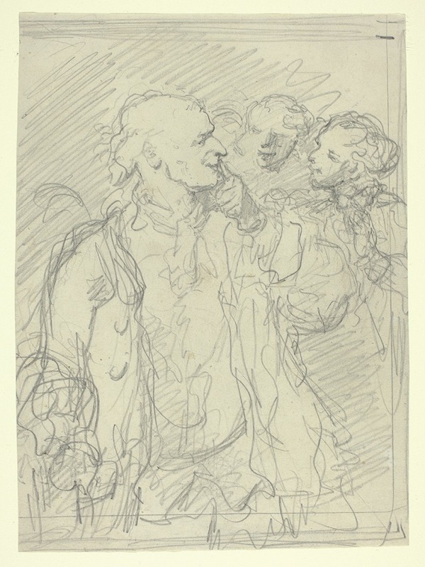 A Gentleman and Two Companions — Celestin Nanteuil