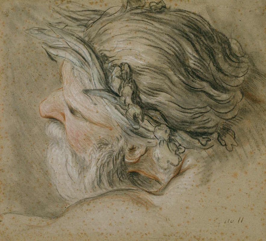 Head of a Sea God — Charles-Joseph Natoire