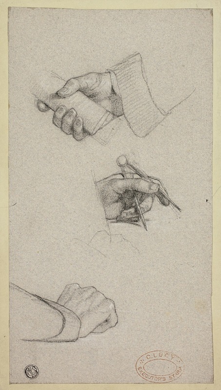 Study of Hands by Charles Lucy, c. 1858 — digital art print download