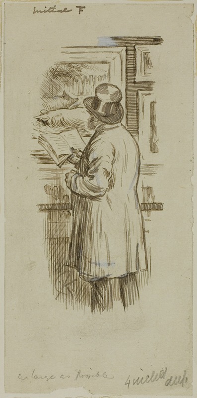 Man at Exhibition by Charles Samuel Keene — digital art print download