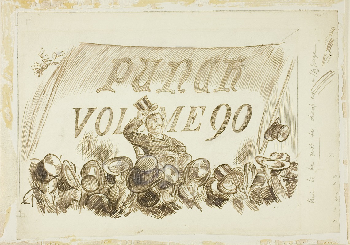 Study for Punch, Volume 90 by Чарльз Самуэль Кин, 1886 — digital art print download