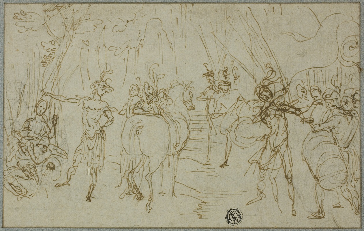 Scene with Soldiers by Cigoli (Ludovico Cardi), c. 1589 — digital art print download