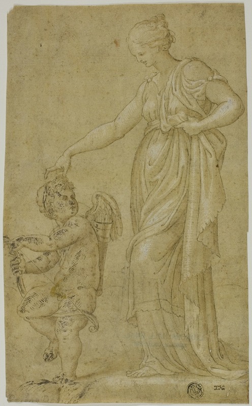 Venus and Cupid by Circle of Bernardino Campi — digital art print download