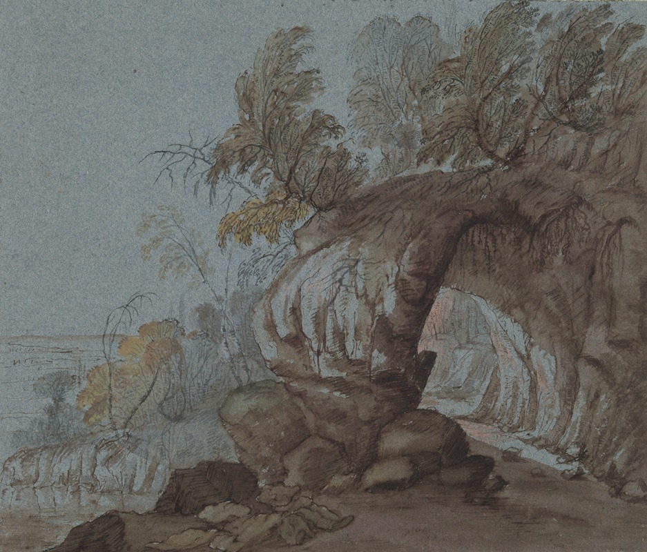 Landscape with Archway in Rocks by Круг Гиллиса Нейца — digital art print download