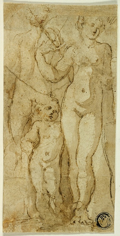 Venus and Cupid by Circle Of Parmigianino — digital art print download